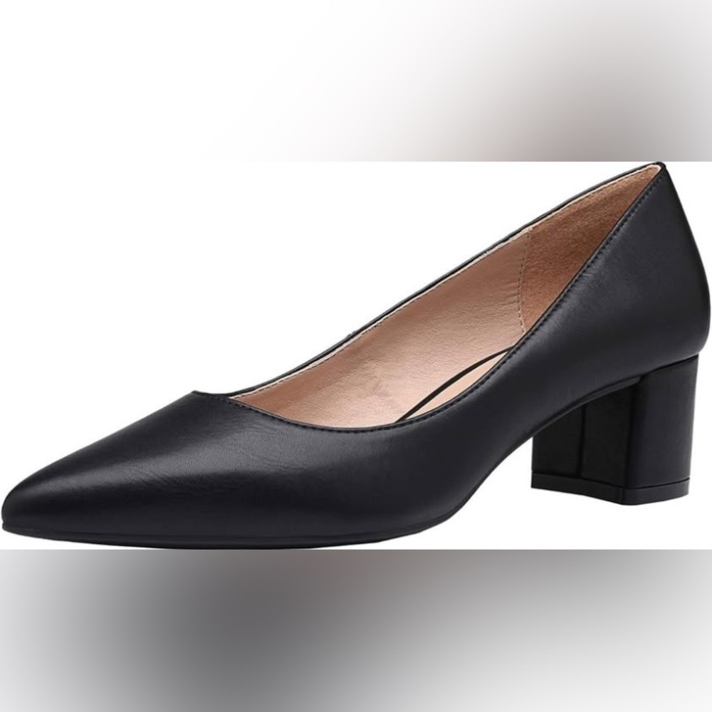 BNIB NWT Black Low Block Heels - Size 8